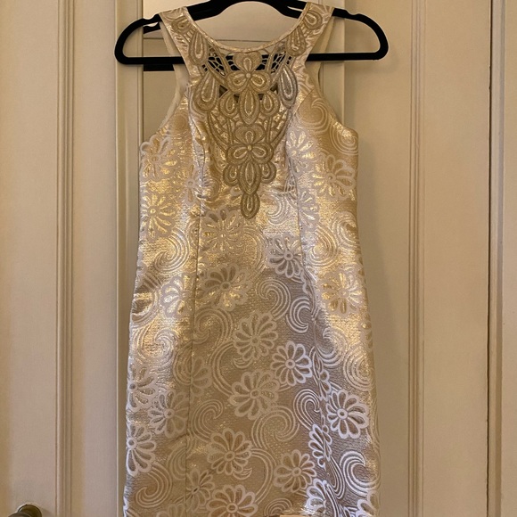 Lilly Pulitzer | Dresses | Lilly Pulitzer Gold Metallic Shift Dress 0 |  Poshmark